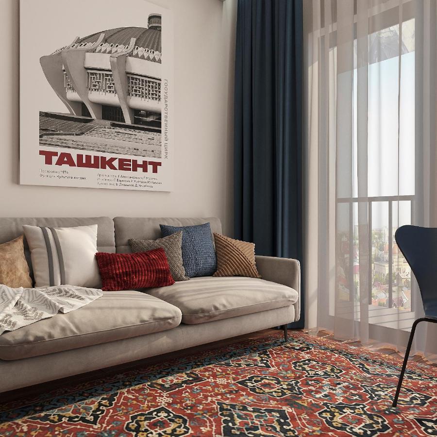 Blueloft 52 I Tashkent Apartment With Balcony 외부 사진
